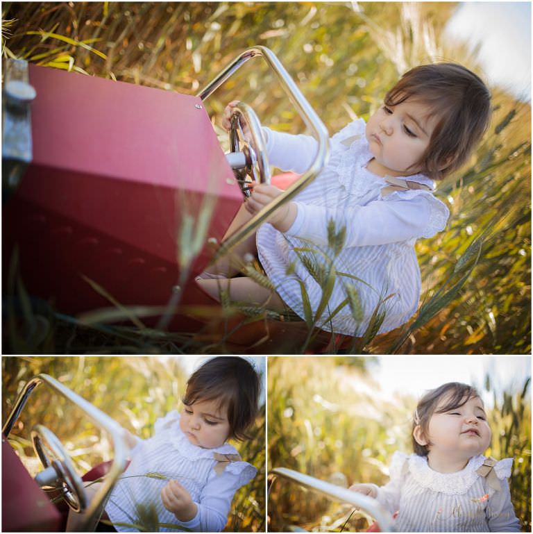 photos bébé champs de blé